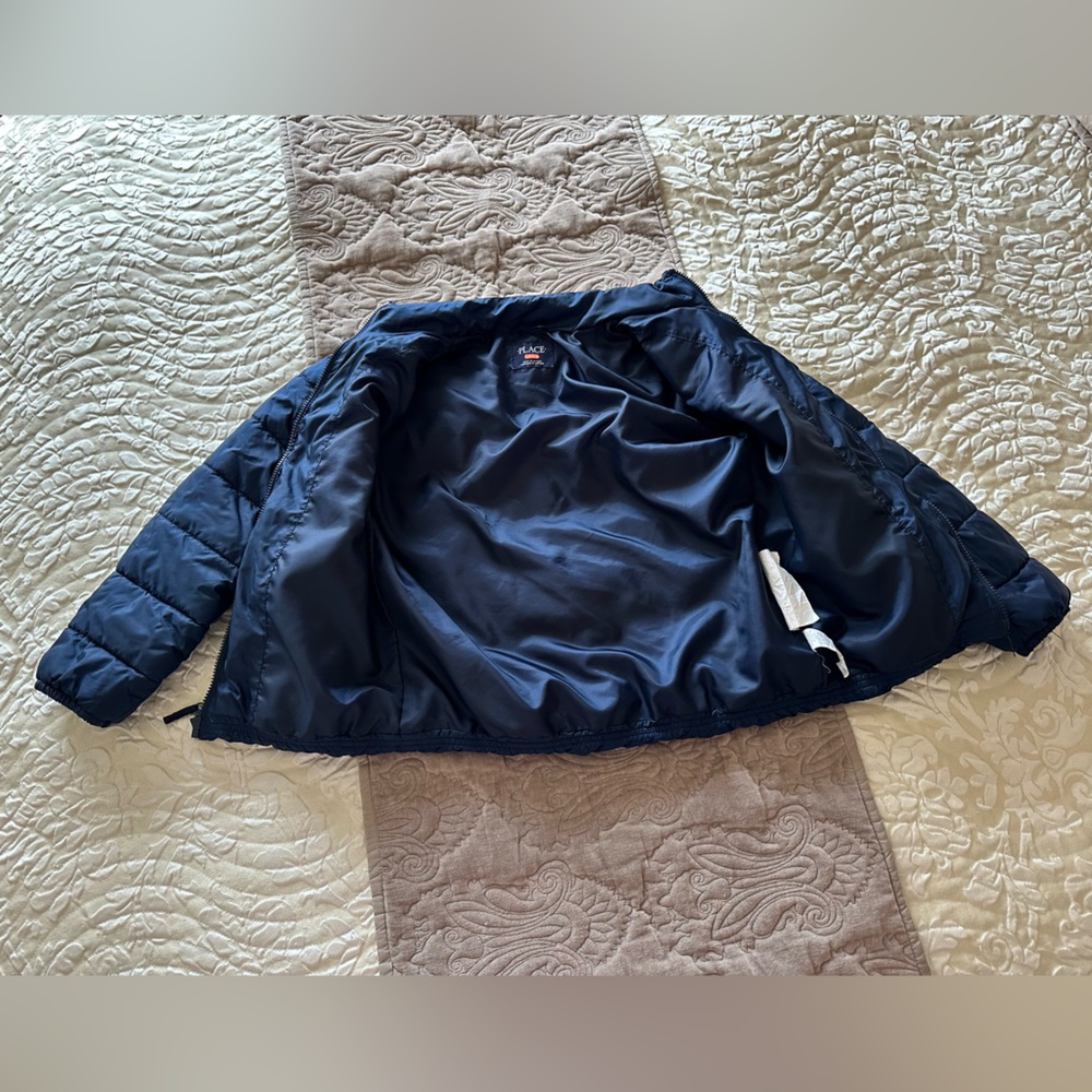 The Children’s Place Navy Blue Puffer Coat Size 10/12 YLG - Picture 2 of 7